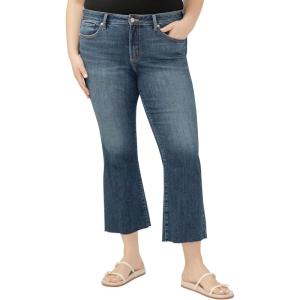 Silver Jeans Co. Women’s Plus Size Suki Mid Rise Curvy Fit Kick Flare Leg Jeans(Indigo)