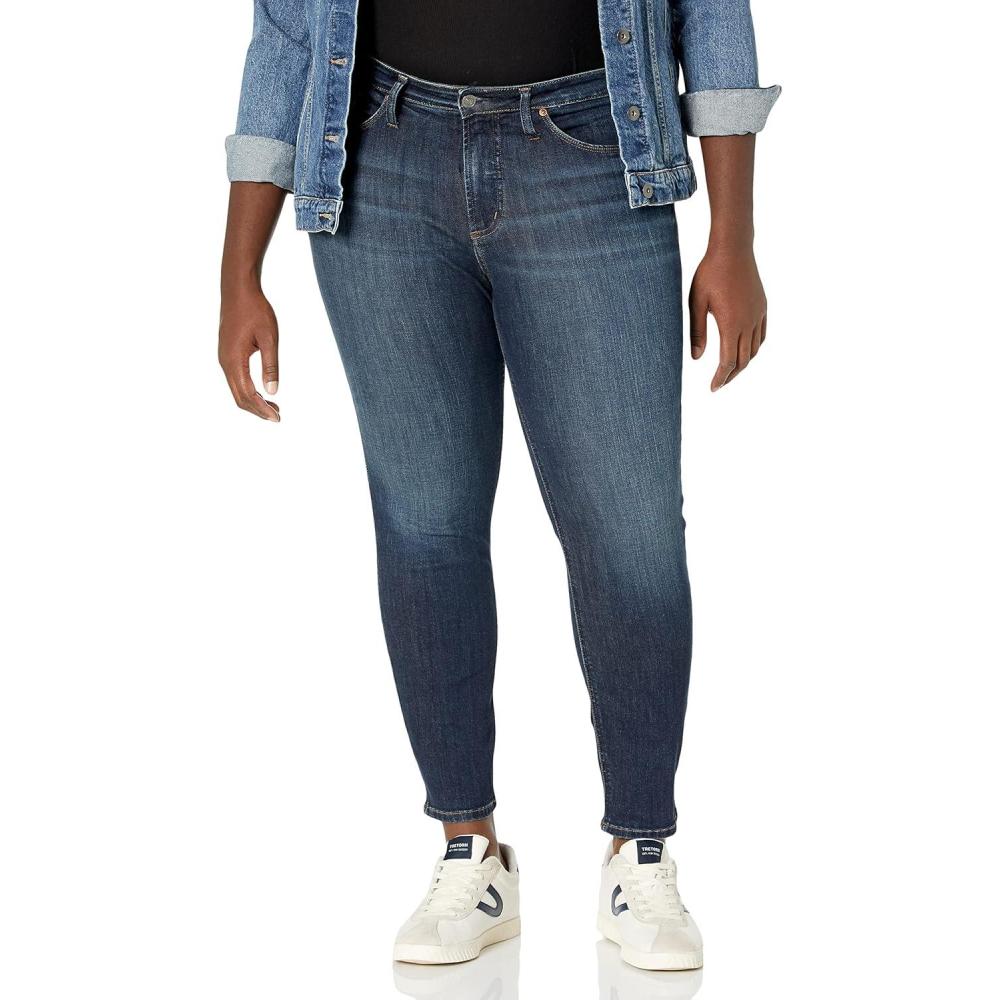 image:imageSilver Jeans Co Womens Plus Size Most Wanted Mid Rise Skinny Jeans