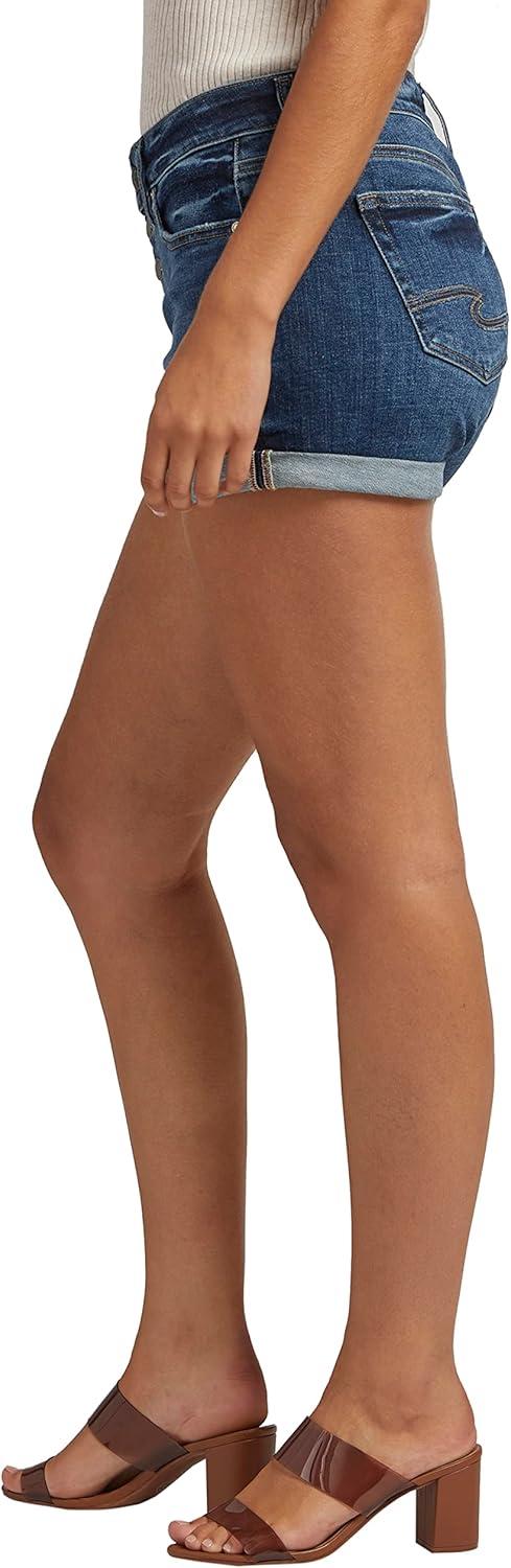 image:imageSilver Jeans Co Womens Suki Mid Rise Curvy Fit ShortLegacyMed Wash Eae384