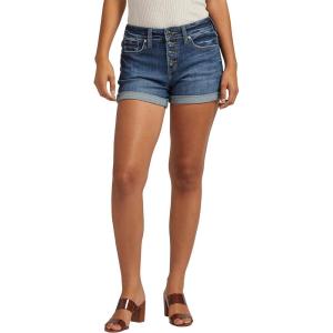 Silver Jeans Co. Women’s Suki Mid Rise Curvy Fit Short-Legacy(Med Wash Eae384)