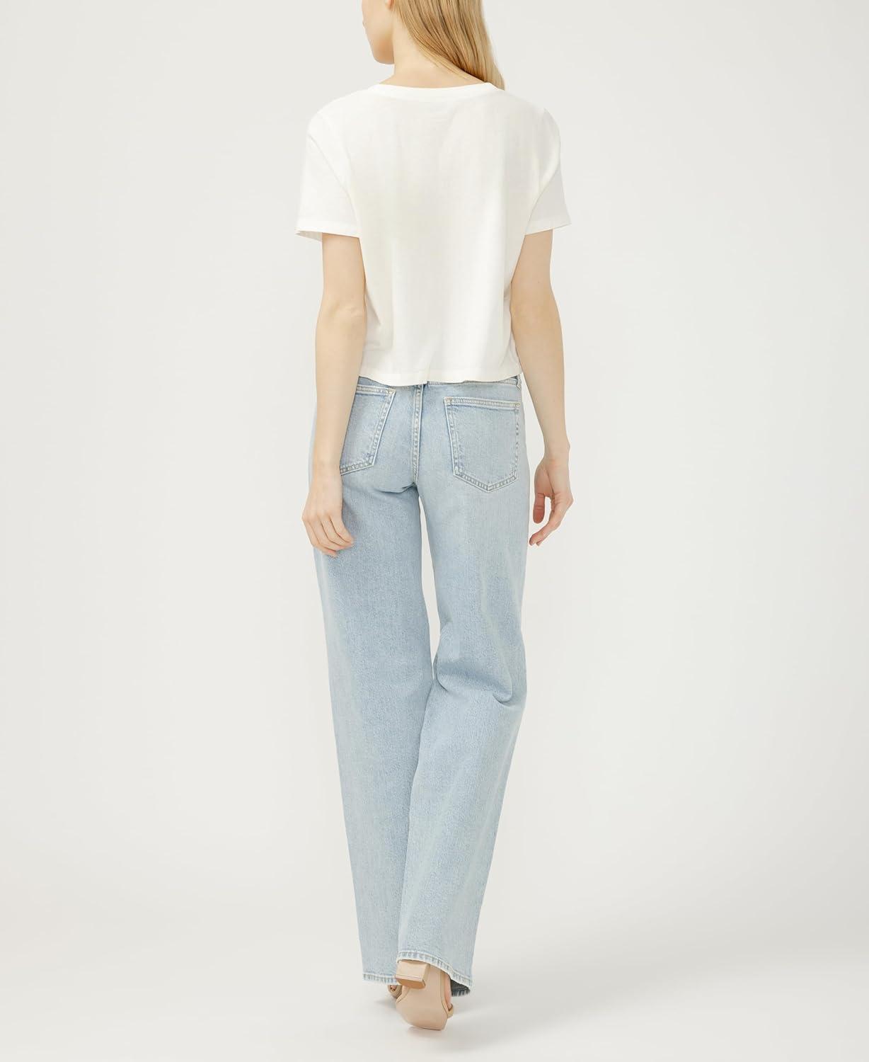 image:imageSilver Jeans Co Womens Loose amp Low Rise Straight Leg JeansBarefoot