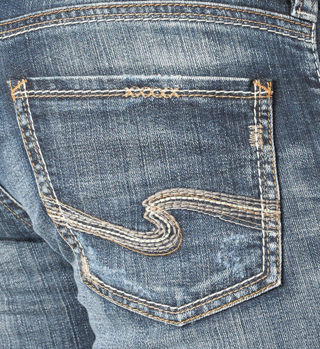 image:imageSilver Jeans Co Mens Allan Slim Fit Straight Leg JeansDark Sandblast