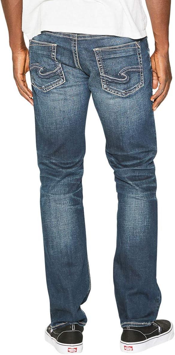 image:imageSilver Jeans Co Mens Allan Slim Fit Straight Leg JeansDark Vintage Stretch