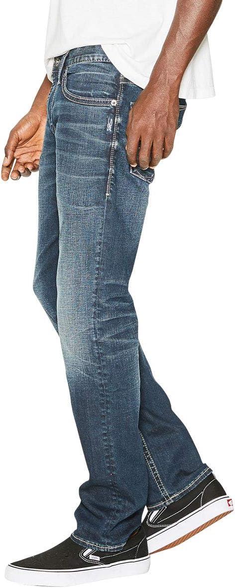 image:imageSilver Jeans Co Mens Allan Slim Fit Straight Leg JeansDark Vintage Stretch