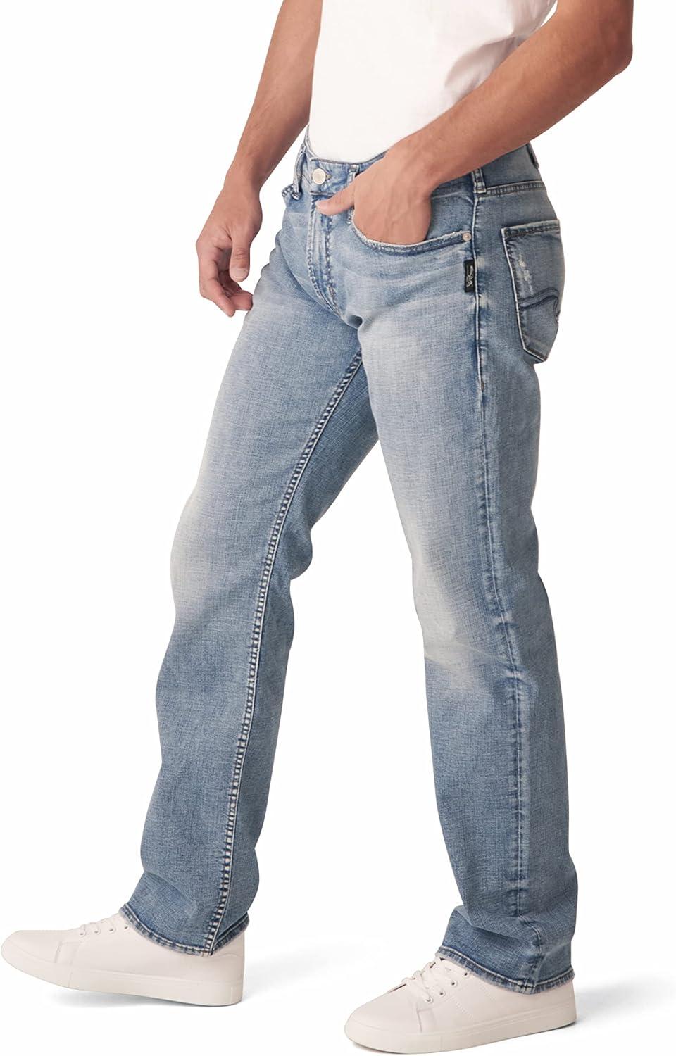 image:imageSilver Jeans Co Mens Allan Slim Fit Straight Leg JeansLight Performance Stretch