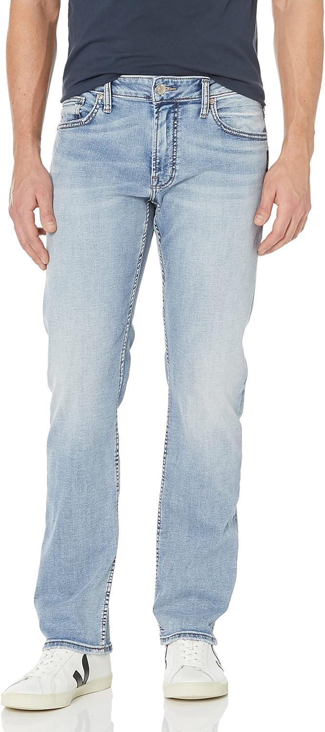 image:imageSilver Jeans Co Mens Allan Slim Fit Straight Leg JeansLight Performance Stretch