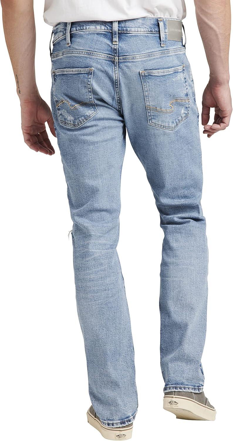 image:imageSilver Jeans Co Mens Allan Slim Fit Straight Leg JeansLight Wash Asy103