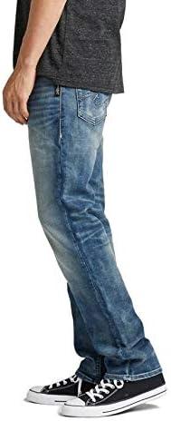 image:imageSilver Jeans Co Mens Allan Slim Fit Straight Leg JeansMarbled Indigo