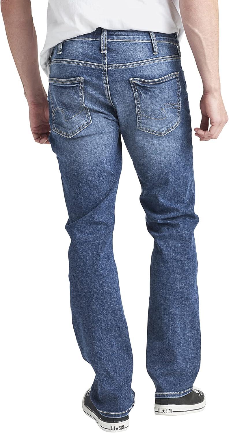 image:imageSilver Jeans Co Mens Allan Slim Fit Straight Leg JeansMed Wash Ecf263
