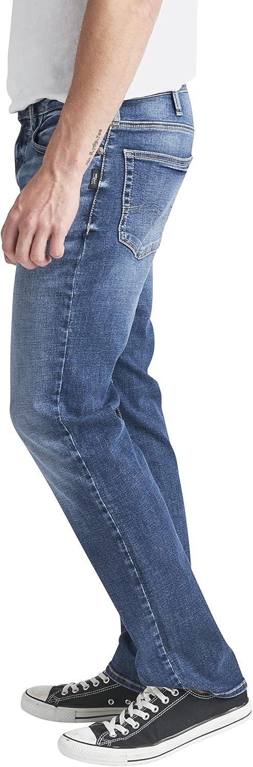 image:imageSilver Jeans Co Mens Allan Slim Fit Straight Leg JeansMed Wash Ecf263