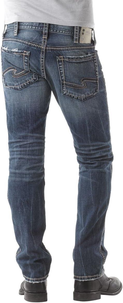 image:imageSilver Jeans Co Mens Allan Slim Fit Straight Leg JeansVintage Sandblast