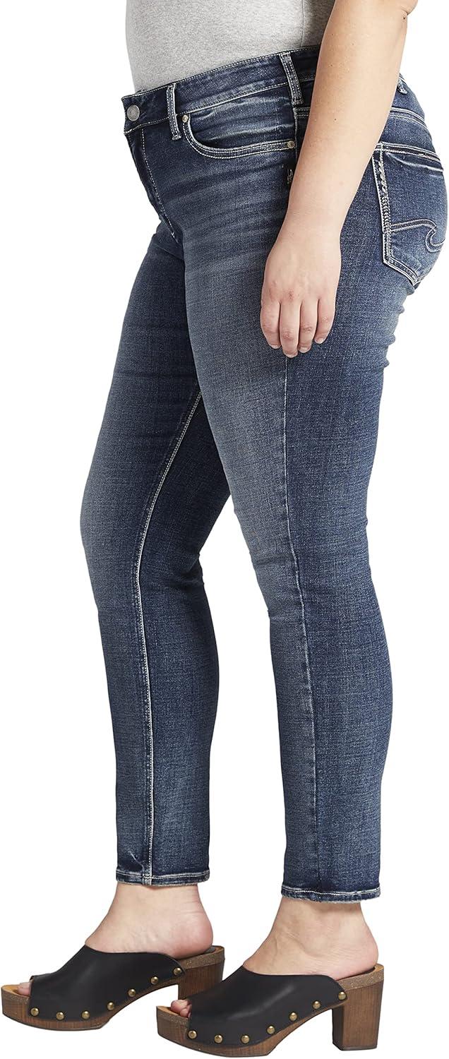 image:imageSilver Jeans Co Womens Plus Size Britt Low Rise Skinny JeansMed Wash Ecf306