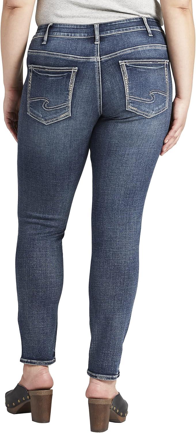 image:imageSilver Jeans Co Womens Plus Size Britt Low Rise Skinny JeansMed Wash Ecf306