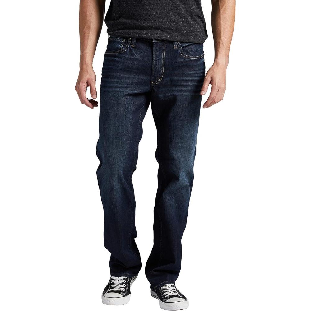 image:imageSilver Jeans Co Mens Allan Slim Fit Straight Leg JeansDark Wash Ras449