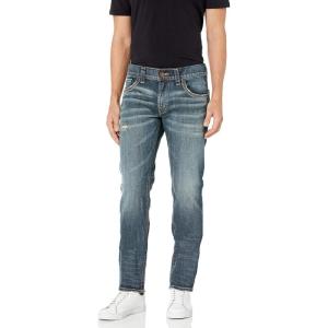 Silver Jeans Co. Men’s Allan Slim Fit Straight Leg Jeans(Dark Sandblast)