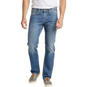Silver Jeans Co. Men’s Allan Slim Fit Straight Leg Jeans(Dark Wash Shade)