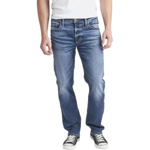 Silver Jeans Co. Men’s Allan Slim Fit Straight Leg Jeans(Med Wash Ecf263)