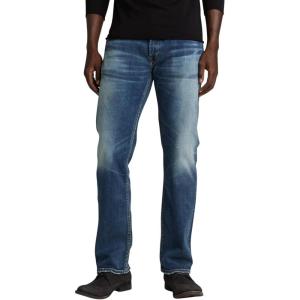 Silver Jeans Co. Men’s Allan Slim Fit Straight Leg Jeans(Medium Hand Sand)
