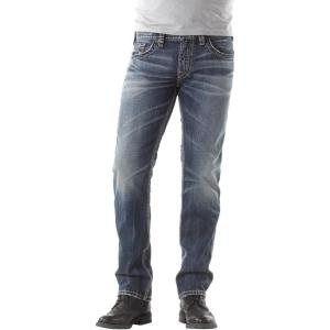 Silver Jeans Co. Men’s Allan Slim Fit Straight Leg Jeans(Vintage Sandblast)