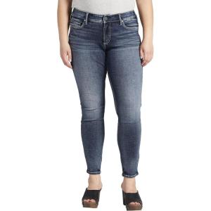 Silver Jeans Co. Women’s Plus Size Britt Low Rise Skinny Jeans(Med Wash Ecf306)