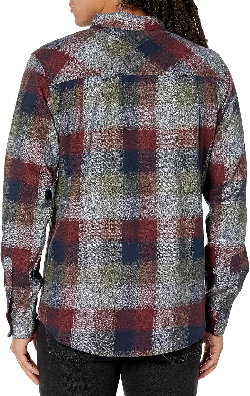 image:imageSilver Jeans Co Mens Plaid Flannel Long Sleeve ShirtBurgundy