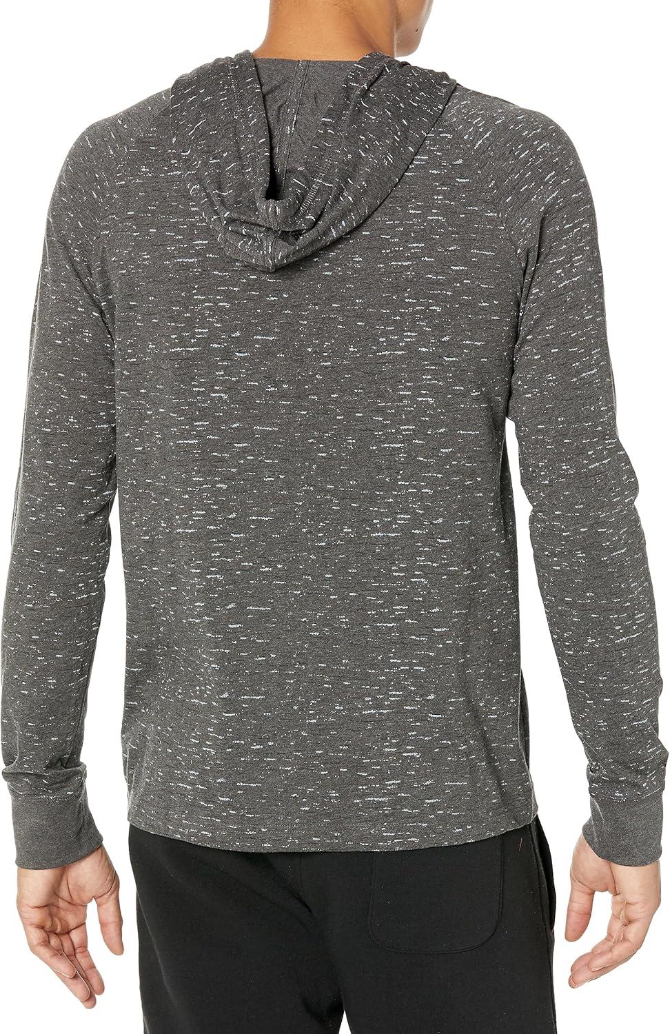 image:imageSilver Jeans Co Mens Printed Nep Long Sleeve HoodieHeather Charcoal