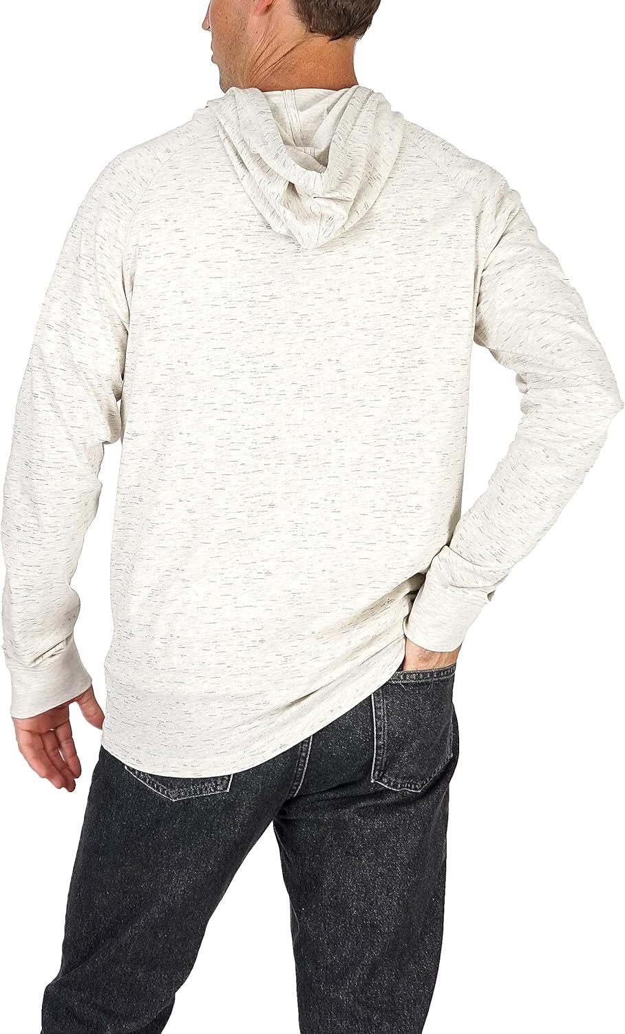 image:imageSilver Jeans Co Mens Printed Nep Long Sleeve HoodieHeather Oatmeal