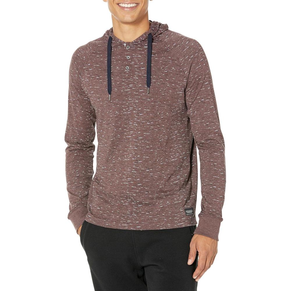 image:imageSilver Jeans Co Mens Printed Nep Long Sleeve HoodieBurgundy