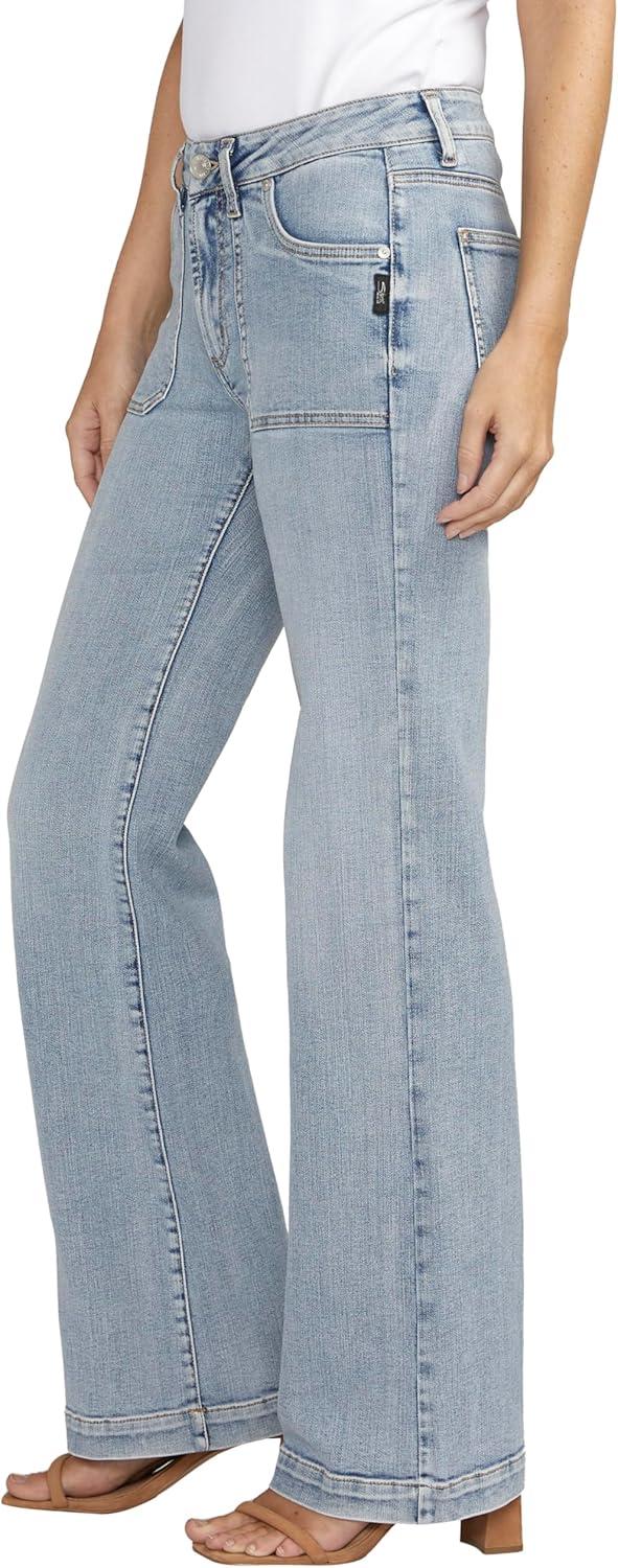 image:imageSilver Jeans Co Womens Suki Mid Rise Curvy Fit Trouser Leg JeansIndigo
