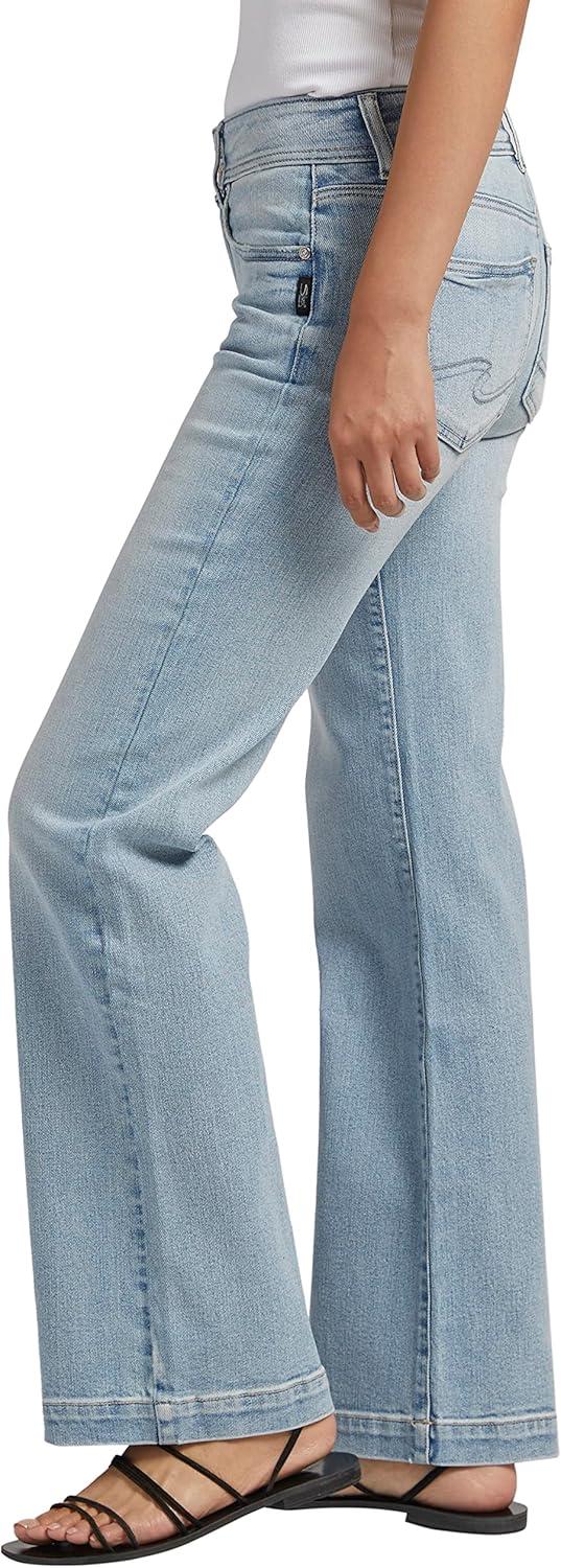image:imageSilver Jeans Co Womens Suki Mid Rise Curvy Fit Trouser Leg JeansLight Wash Soc122