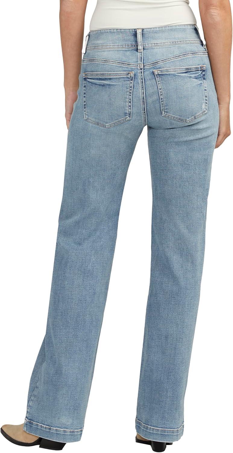 image:imageSilver Jeans Co Womens Suki Mid Rise Curvy Fit Trouser Leg JeansMed Wash Ecf265