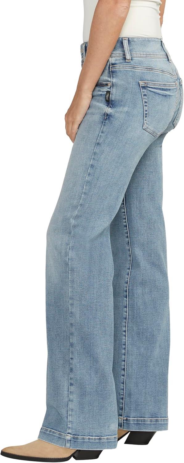 image:imageSilver Jeans Co Womens Suki Mid Rise Curvy Fit Trouser Leg JeansMed Wash Ecf265